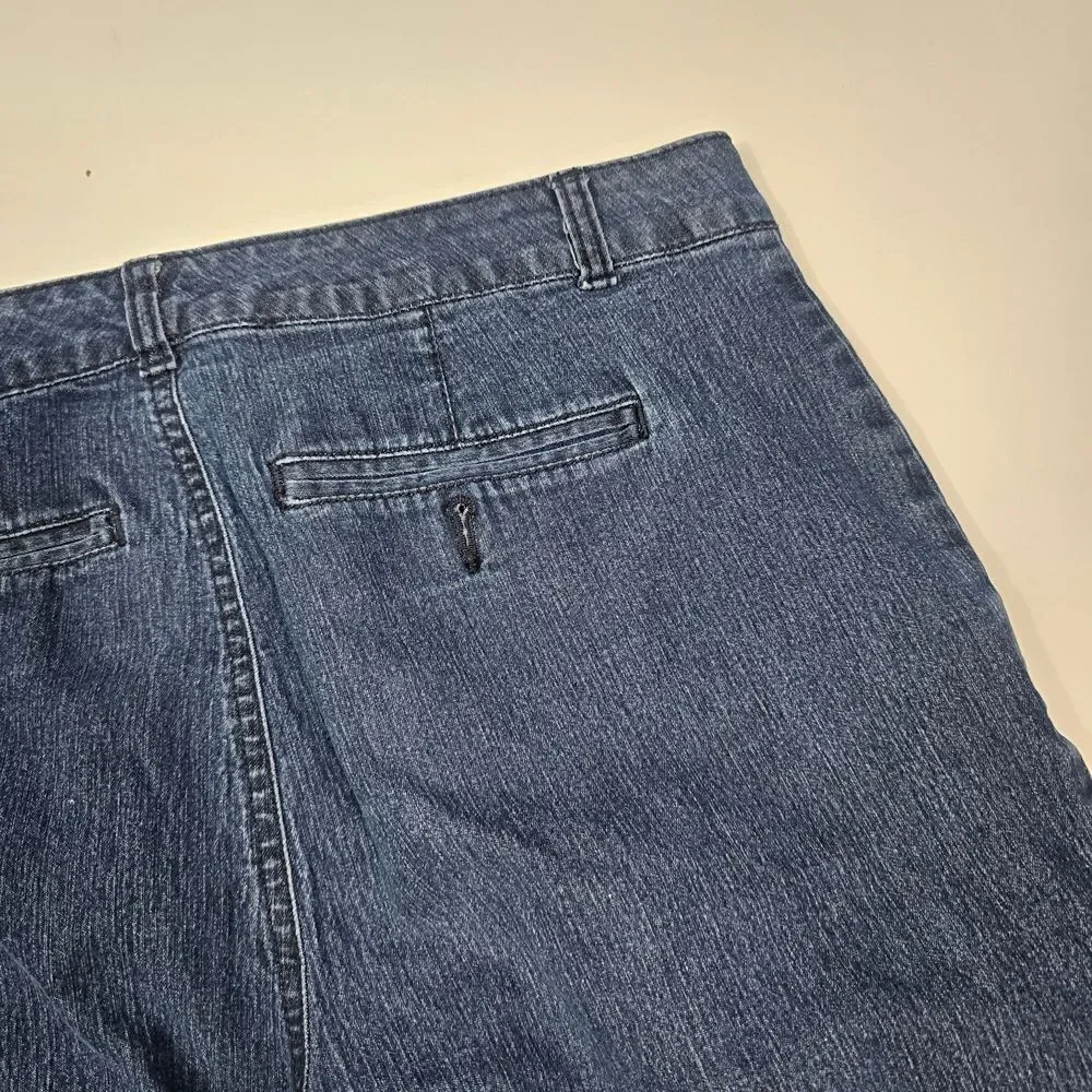 Badolino Dark Blue Denim Shorts Stretch Size 8